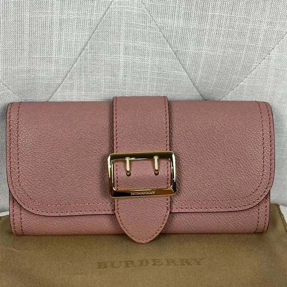 NWT Authentic Burberry Dusty Pink Hamilton Soft Grain Leather Wallet Bi-fold - Picture 2 of 16
